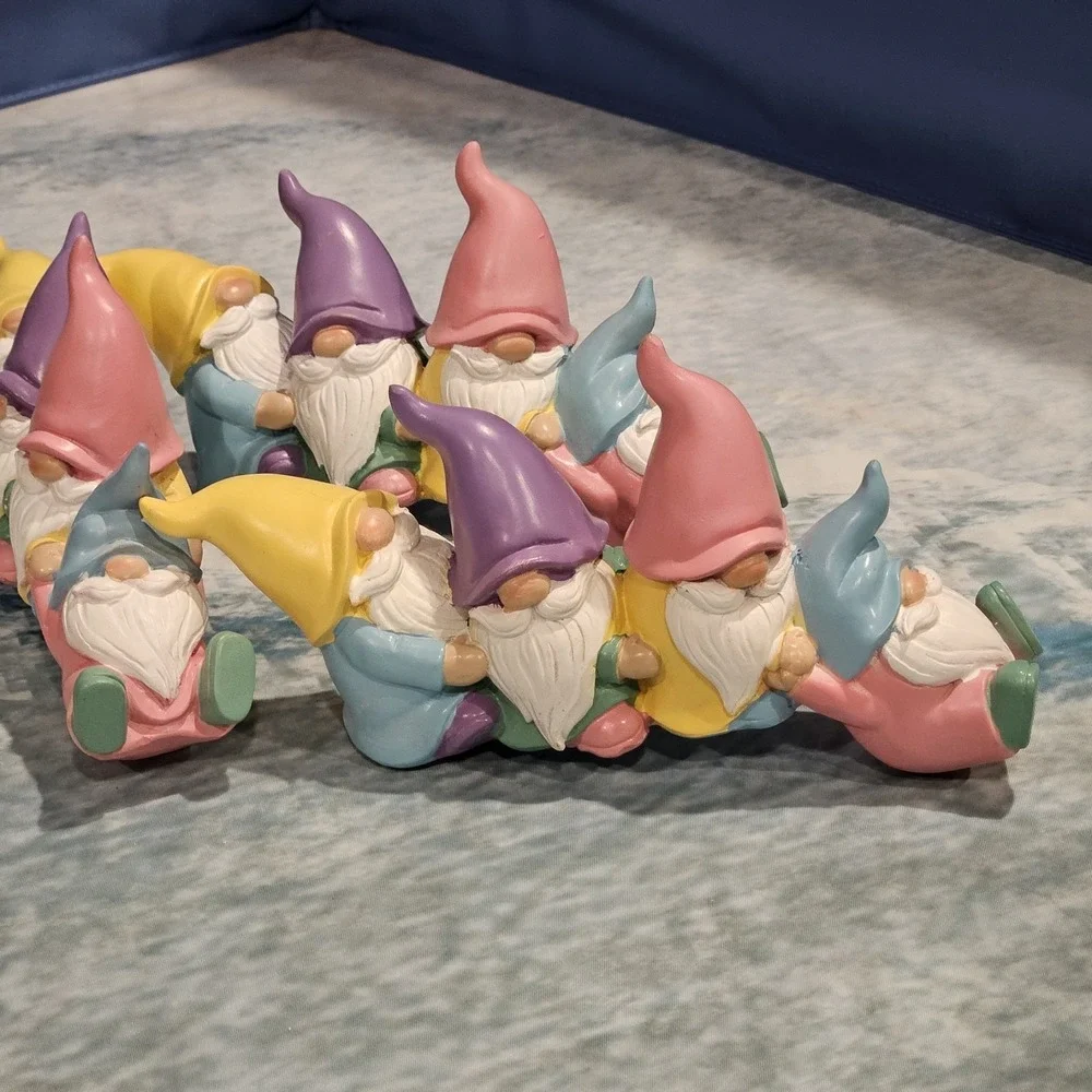 Pastel Spring Easter Gnome Figurines Set Of 3 Shelf Sitters